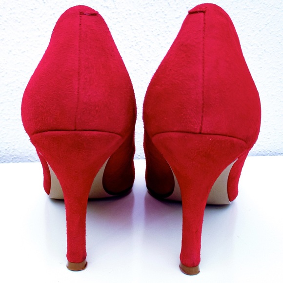 Nine West Red Pointed Toe Pumps w/ Bow - Scarlett - Picture 9 of 10